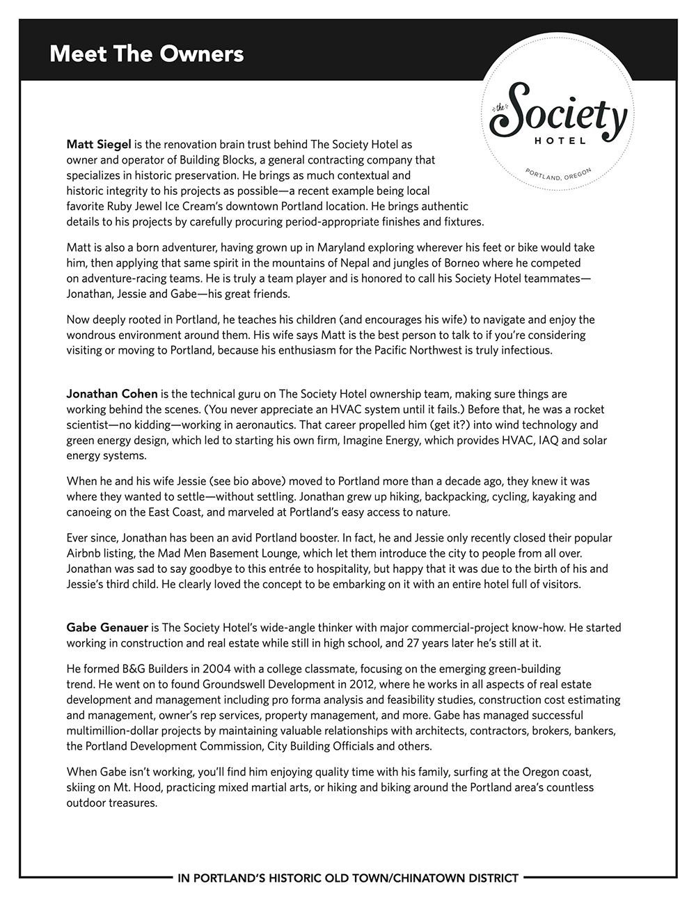 Society Hotel Press Kit Meet the Owners 2