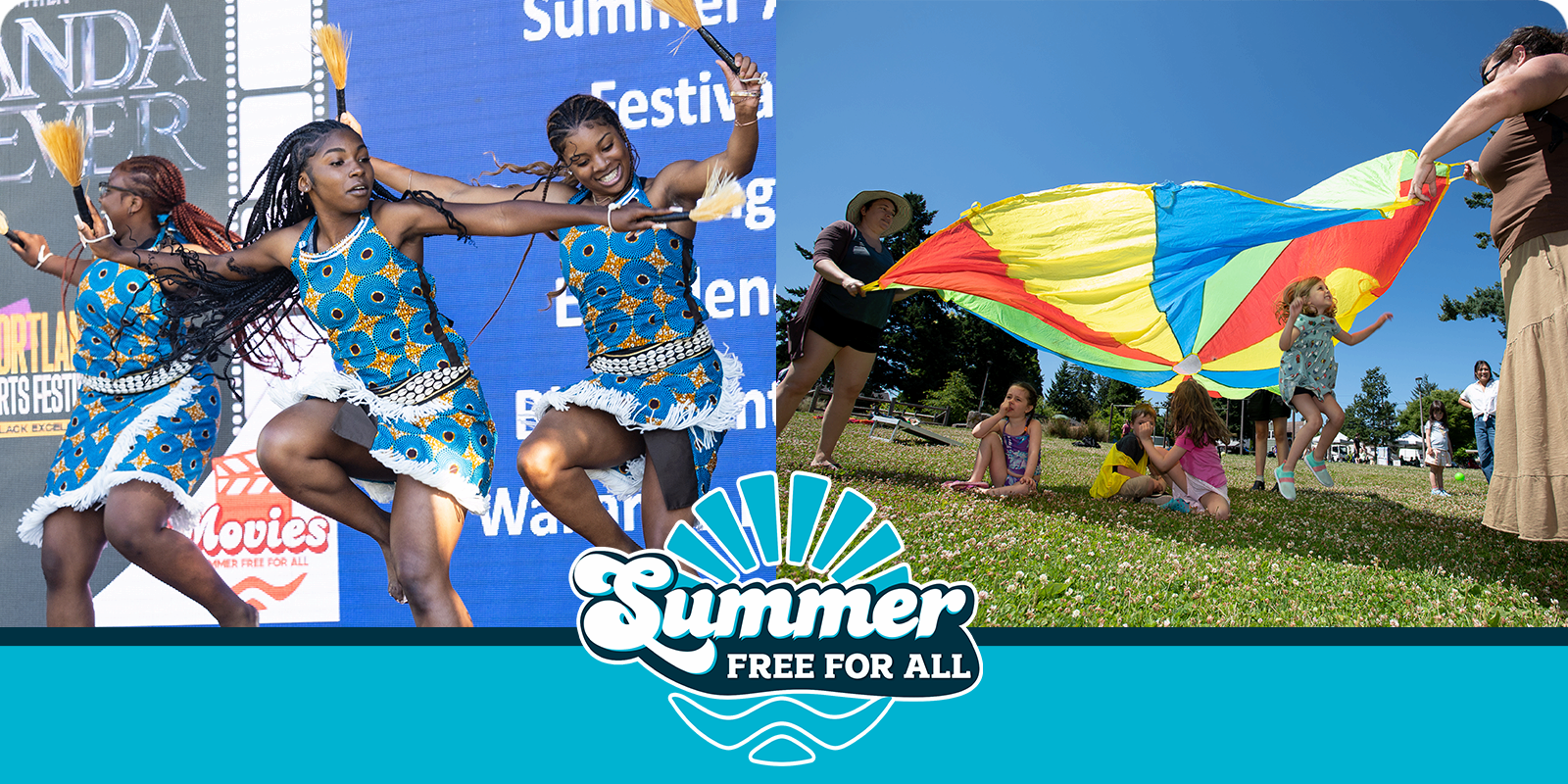 Advertisment for Summer Free for All event.