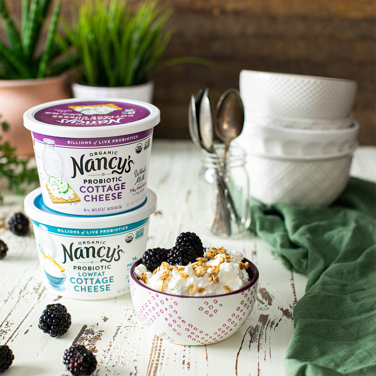 Nancys Organic Lowfat and Whole Milk Cottage Cheese Lifestyle (1)